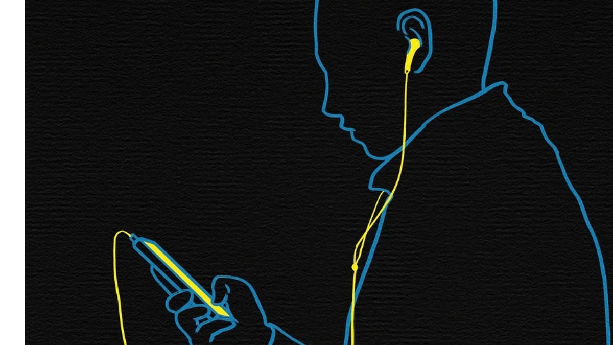 homem de fone de ouvido mostrando hábitos.